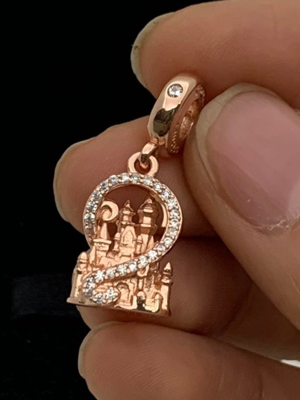 ✨🔥Pandora Disney Rose Shanghai Castle CHARM